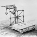 Pen and Ink of an old Fairbanks wool scale