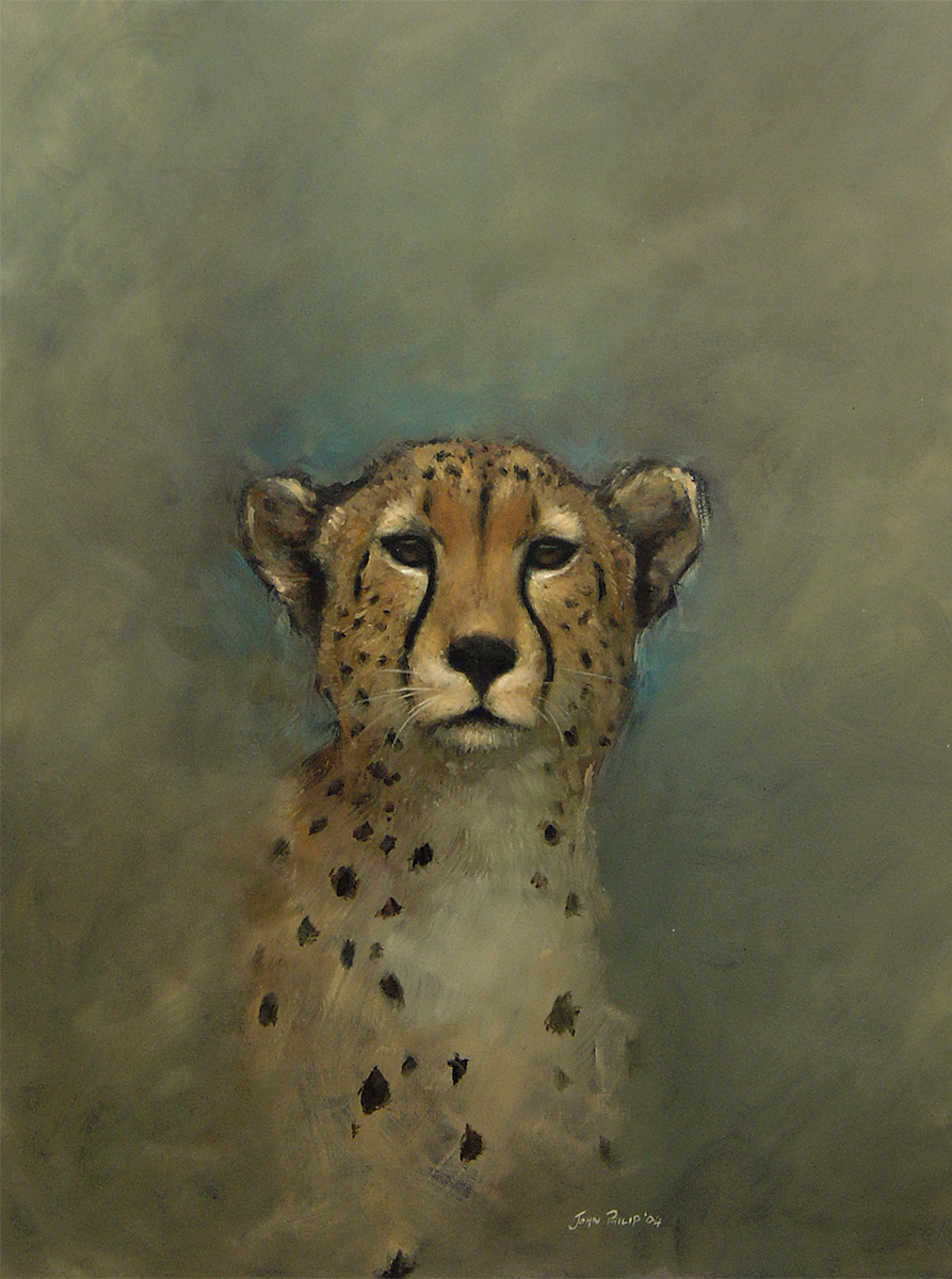 Painting - Portrait of a Cheetah.