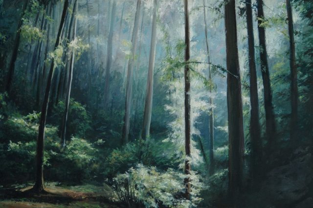 San Fransisco Forest Oil Painting