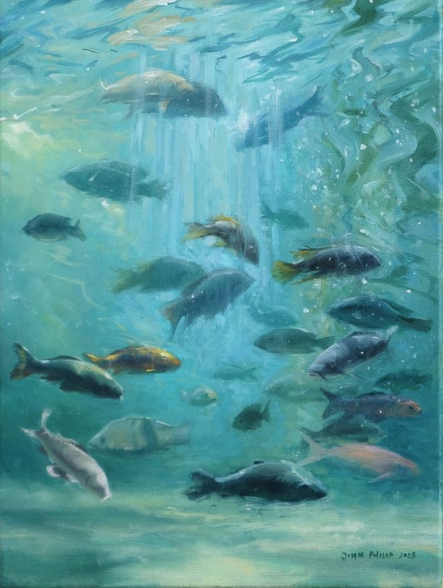 Painting of fish in the Hartbeespoort Aquarium