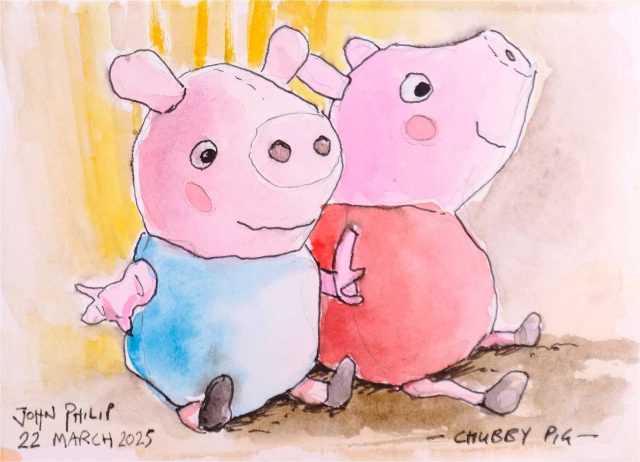 painting of pepper pig